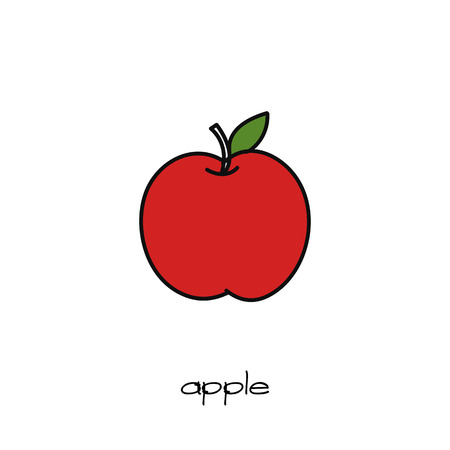 apple icon. vector illustrationのイラスト素材
