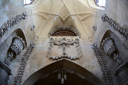 KUTNA HORA, CZECH REPUBLIC - 21 JULY, 2017: Kostnice Sedlec church in Kutna Hora.