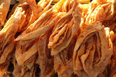 Sweet dessert baklava. Georgian and Turkish cuisine.の写真素材