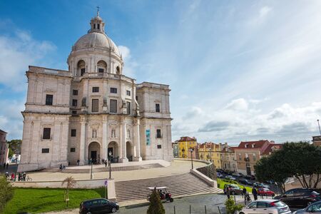 LISBON, PORTUGAL - FEBRUARY 10, 2019: Beautiful View of The National Pantheon or Church of Santa Engracia.のeditorial素材