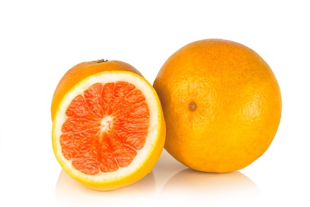 Grapefruit isolated over whiteの写真素材