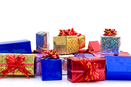 Many different gift boxes in pileの写真素材