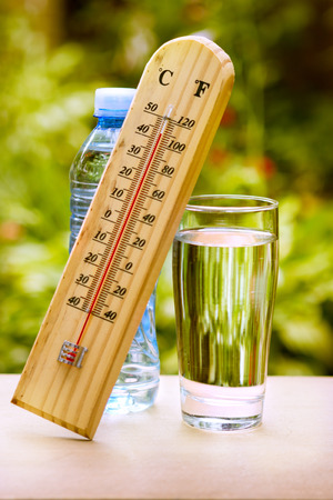 Temps during a summer heat wave are getting near 45 degrees outsideの写真素材