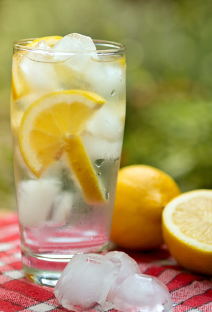 Cold refreshing drink from tasty fresh lemonsの写真素材