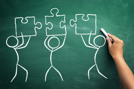 Concept and illustration of successful team workの写真素材