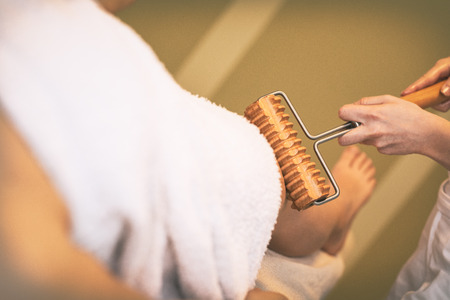 Maderotherapy anticellulite massage, the most effective massage for cellulite removalの写真素材