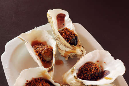cooked oysterの写真素材