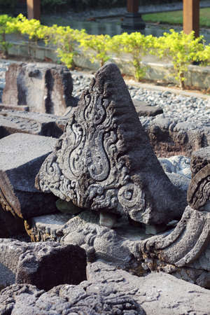 bricks at Borobudurの写真素材