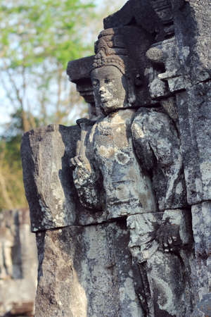 buddha relief at borobudur templeの写真素材