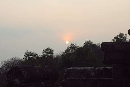 morning at temple ijoの写真素材