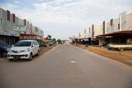 empty street view in Batam Islandのeditorial素材