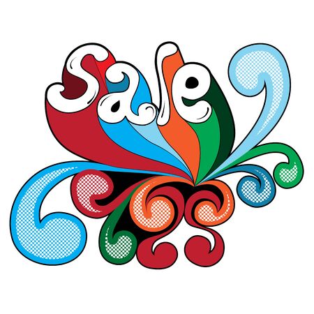 Colorful design with "Sale" text, vector illustrationのイラスト素材