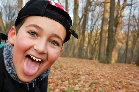 Sticking Tongue Outの写真素材