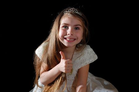 thumb up princessの写真素材