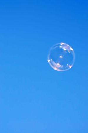 bright bubble in the skyの写真素材