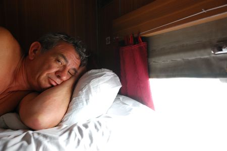 boring long train tripの写真素材