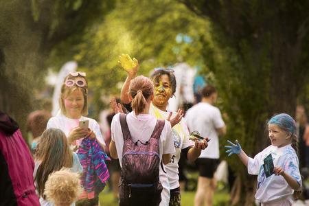 Stockholm, Sweden - May 22, 2016. The Colour Run Stockholm.のeditorial素材