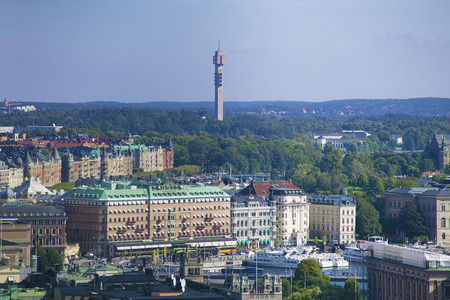 Stockholm, Sweden - August 14, 2016. View of Stockholm City.のeditorial素材