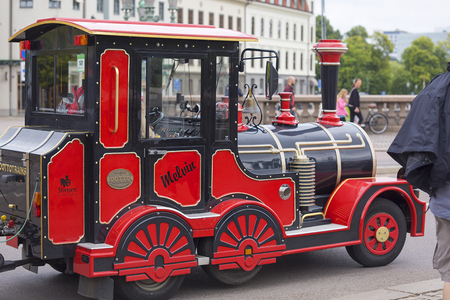 Gothenburg, Sweden - August 11, 2016. Sightseeing by train in Gothenburg city.のeditorial素材