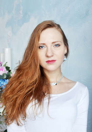 Red-haired beautyの写真素材