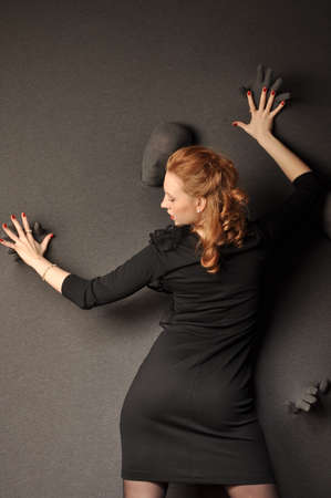 She turned to face the wall dancingの写真素材