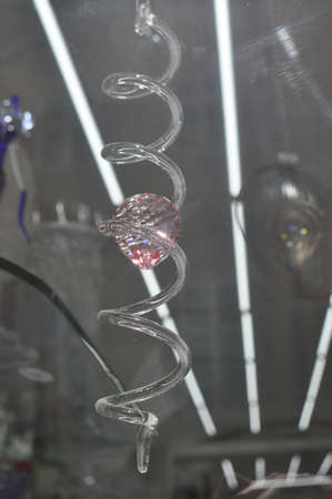 Glass spiral swirlsの写真素材
