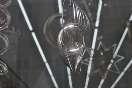 Glass spiral swirlsの写真素材