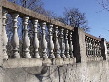 Vintage wall of the balcony of the cityの写真素材