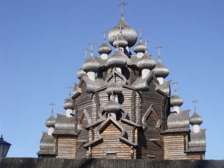 wooden churchの写真素材