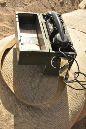 Walkie-talkie in the sandの写真素材