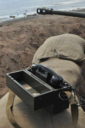 Walkie-talkie in the sandの写真素材