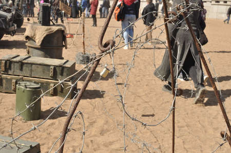 Military camp on the sand