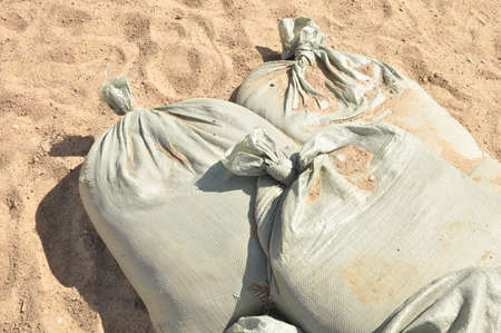 Packages with sandの写真素材