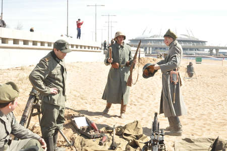 Soldiers at restのeditorial素材