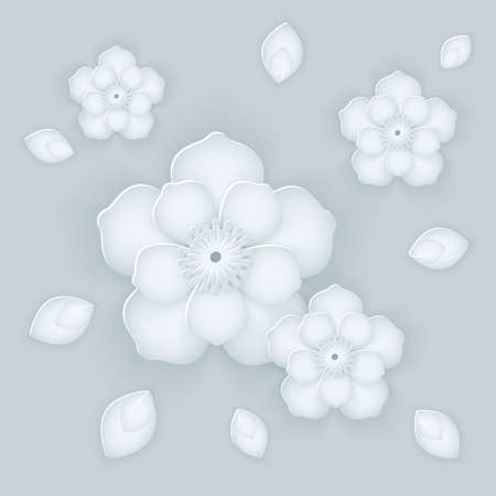 Paper flower background.のイラスト素材