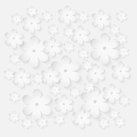 Paper flower patternのイラスト素材