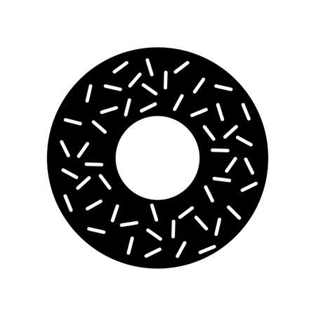 Donut icon. Isolated flat dessert symbol. Vector sweet sign illustration on white
のイラスト素材