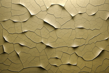 Textured abstract background of cracked surface in khaki green earthy colors, generative aiの素材