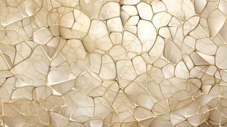 Abstract marble pattern  form of cell texture background in shine golden colors, generative aiの素材