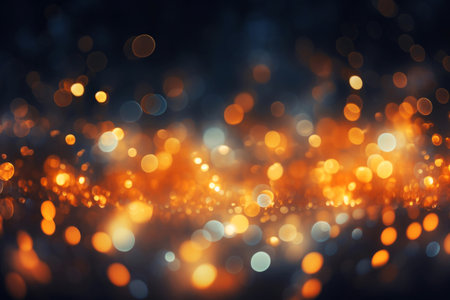 Abstract gold bokeh background. Christmas and New Year conceptの素材