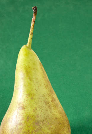Pear part on a green backgroundの写真素材