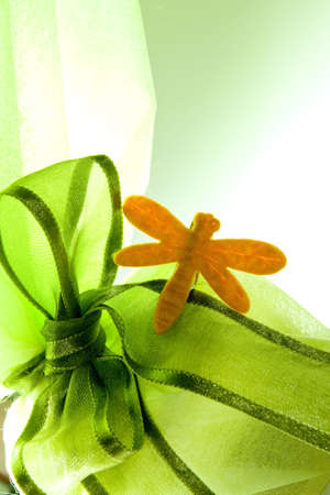 Gift in green packingの写真素材