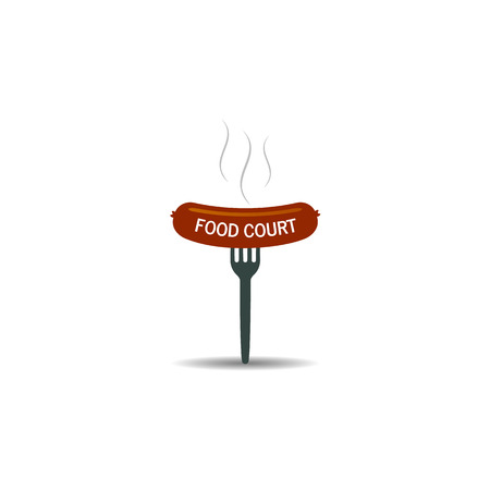 FOOD COURT Vector illustration emblem eat conceptのイラスト素材