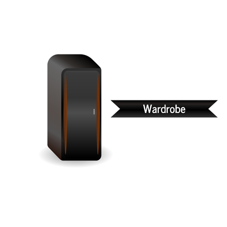 Furniture wardrobe.Vector illustration wood element design styleのイラスト素材