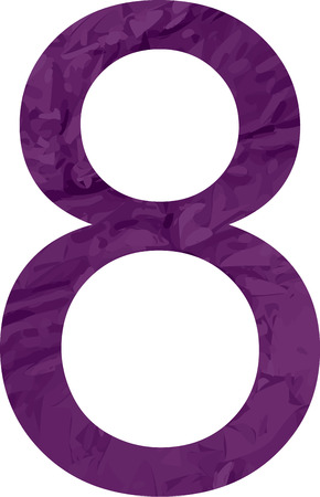 Abstract figure,number. Vector illustration style tape concept