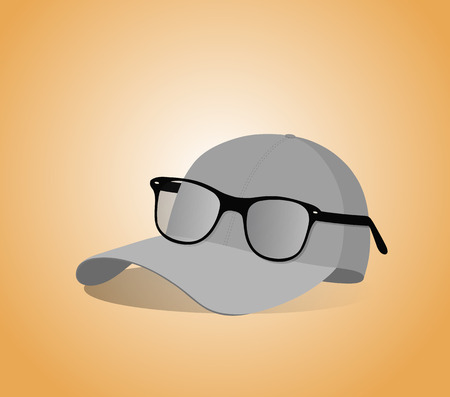 A red baseball cap vector illustration seam のイラスト素材