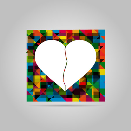 Vector illustration of broken heart niceのイラスト素材
