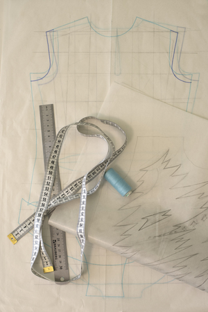 pattern for sewing with accessoriesの写真素材
