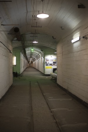 tunnel in a concrete bunkerの写真素材