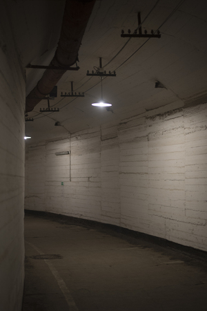 tunnel in a concrete bunkerの写真素材